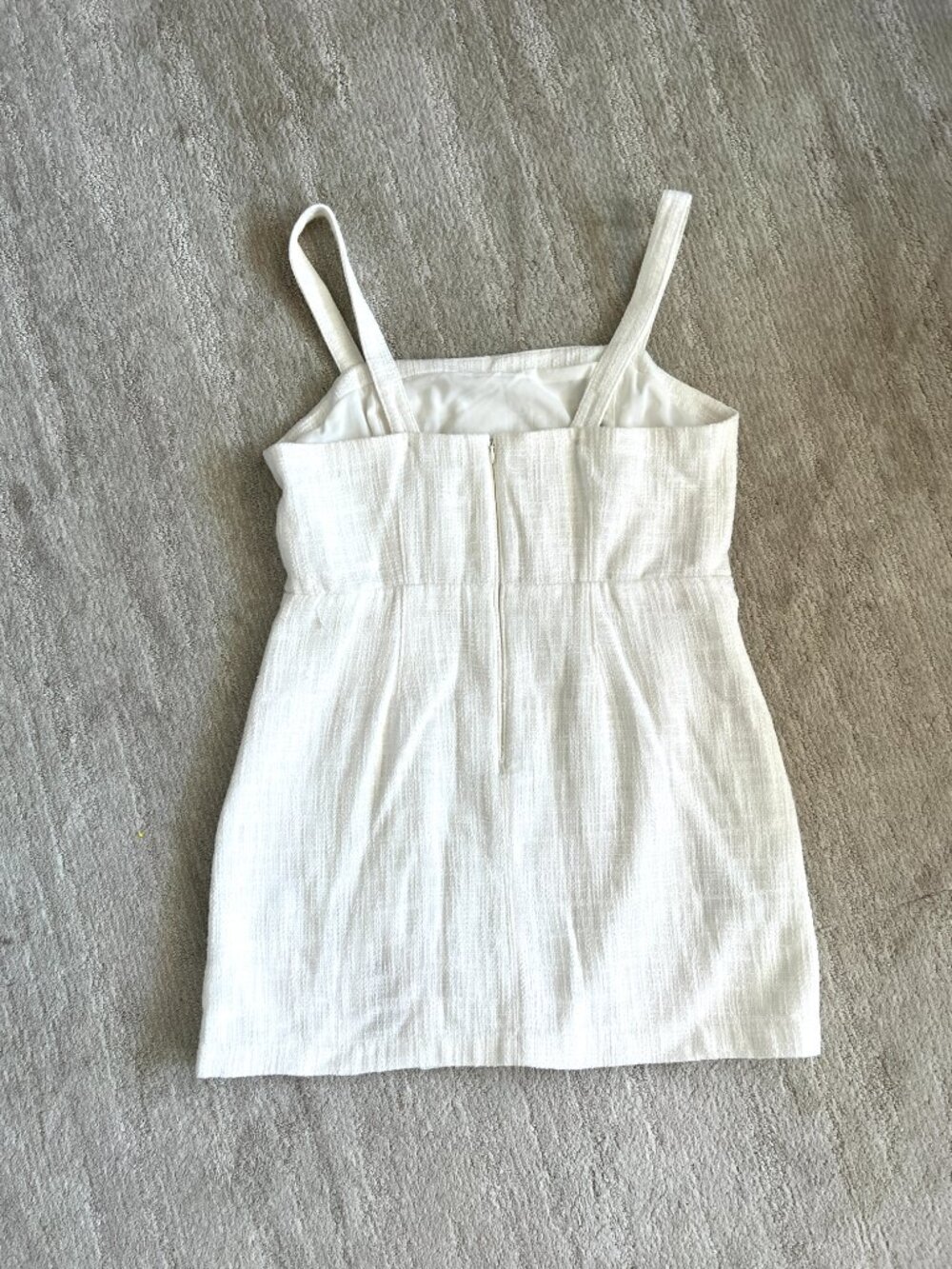 Abercrombie & Fitch - White Textured - Strap Dress - Size Large - Picture 8 of 11